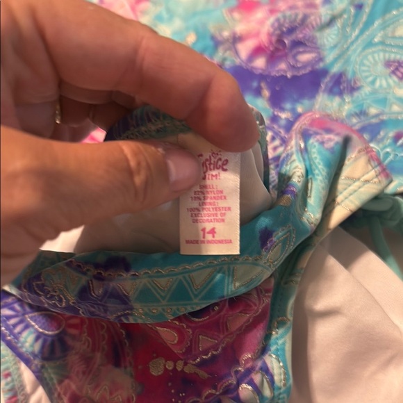 Colorful Kids One Piece Swimsuit Set - Picture 6 of 6